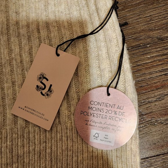 Sincerely Jules Collared Sweater Vest Cream Small NWT - Picture 6 of 10